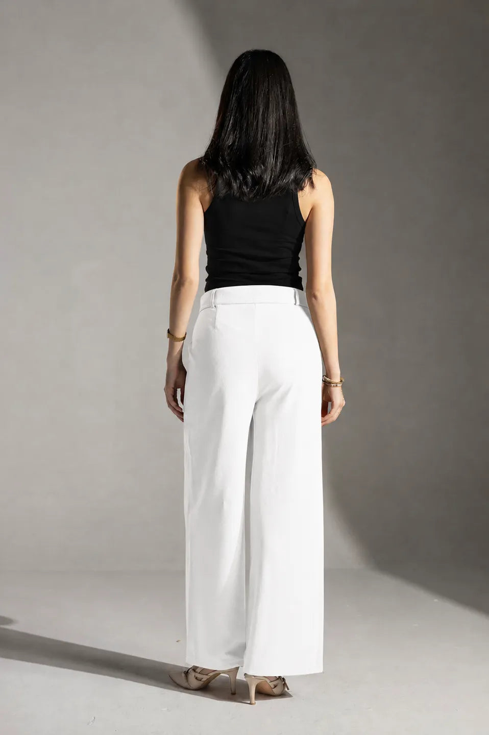 White Rosalyn Tailored Pants