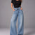 Shiny Wide-leg Light Jeans