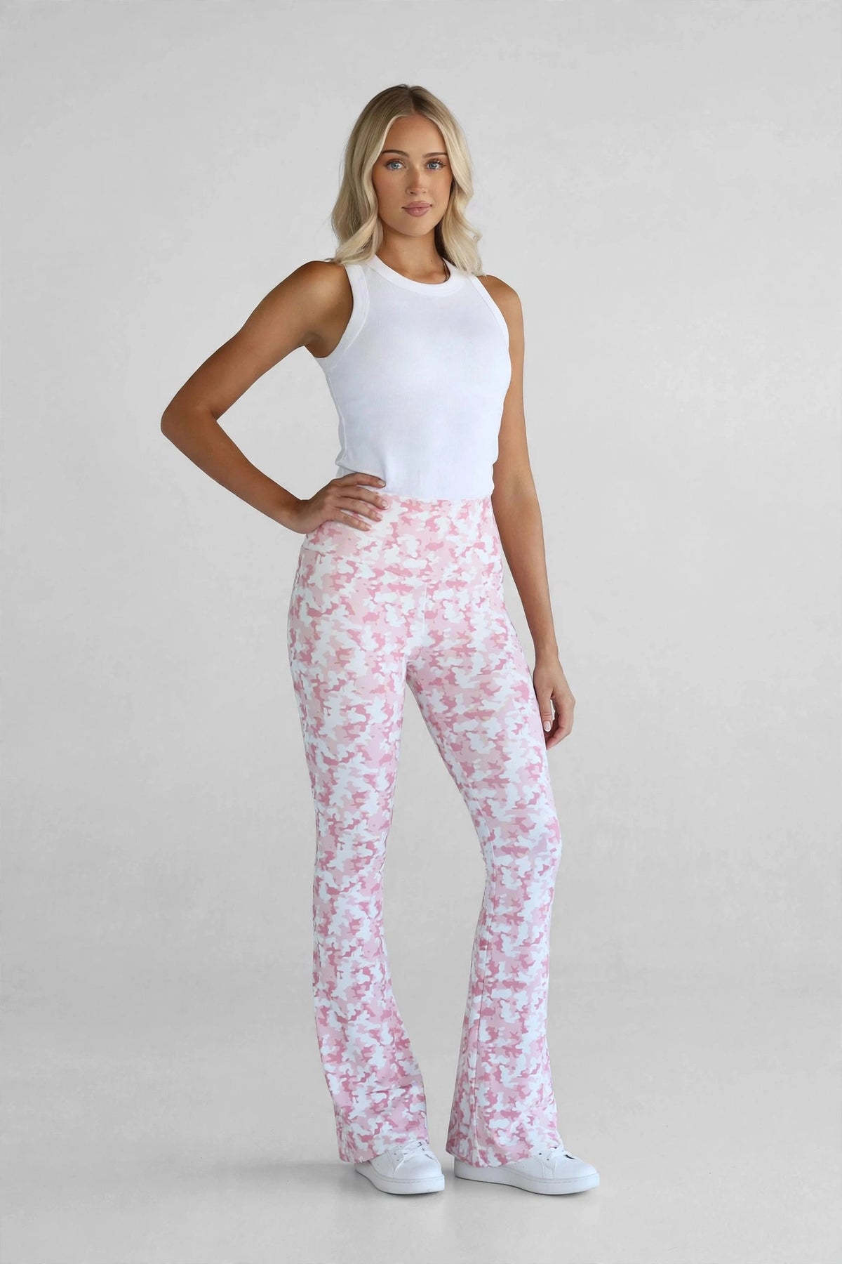 Soft Pink Flare Leggings
