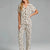 Brown Floral Pajama Set
