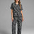 Black Floral Pajama Set