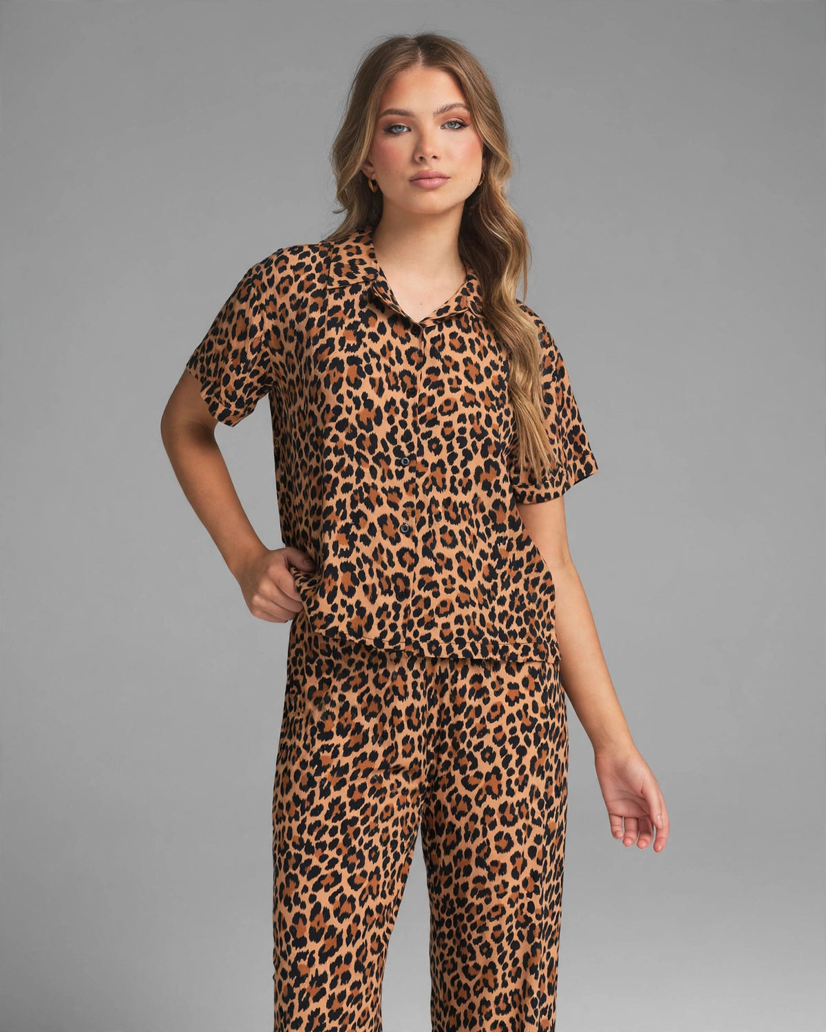 Comfort Dark Leopard Pajama Set