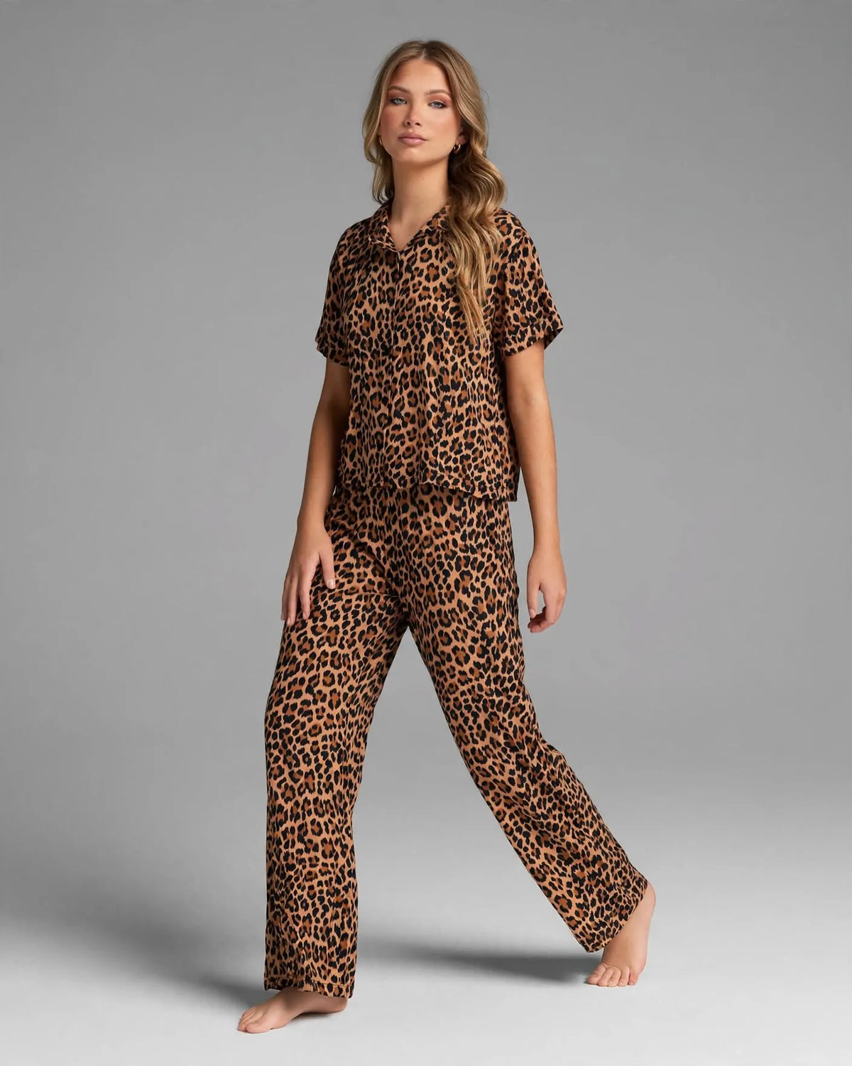 Comfort Dark Leopard Pajama Set