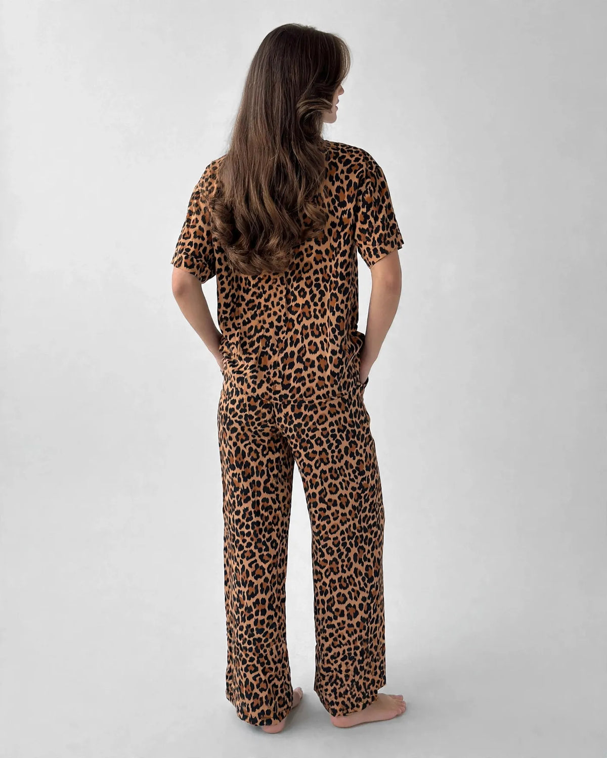 Comfort Viscose Dark Leopard Pajama Set