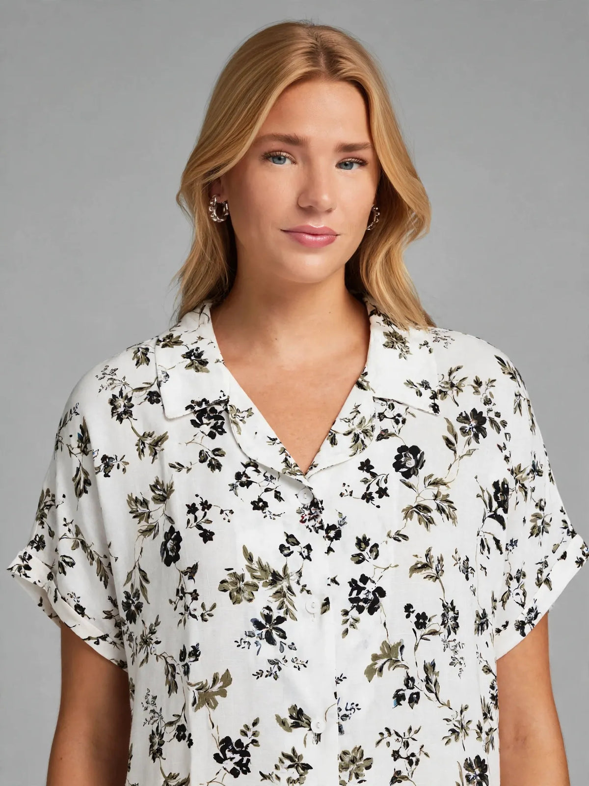 Olive Floral Pajama Set