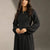 Black Textured Back-Tie Maxi Dress