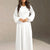 White Textured Back-Tie Maxi Dress