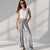Light_Blue Floral Wide Leg Pants