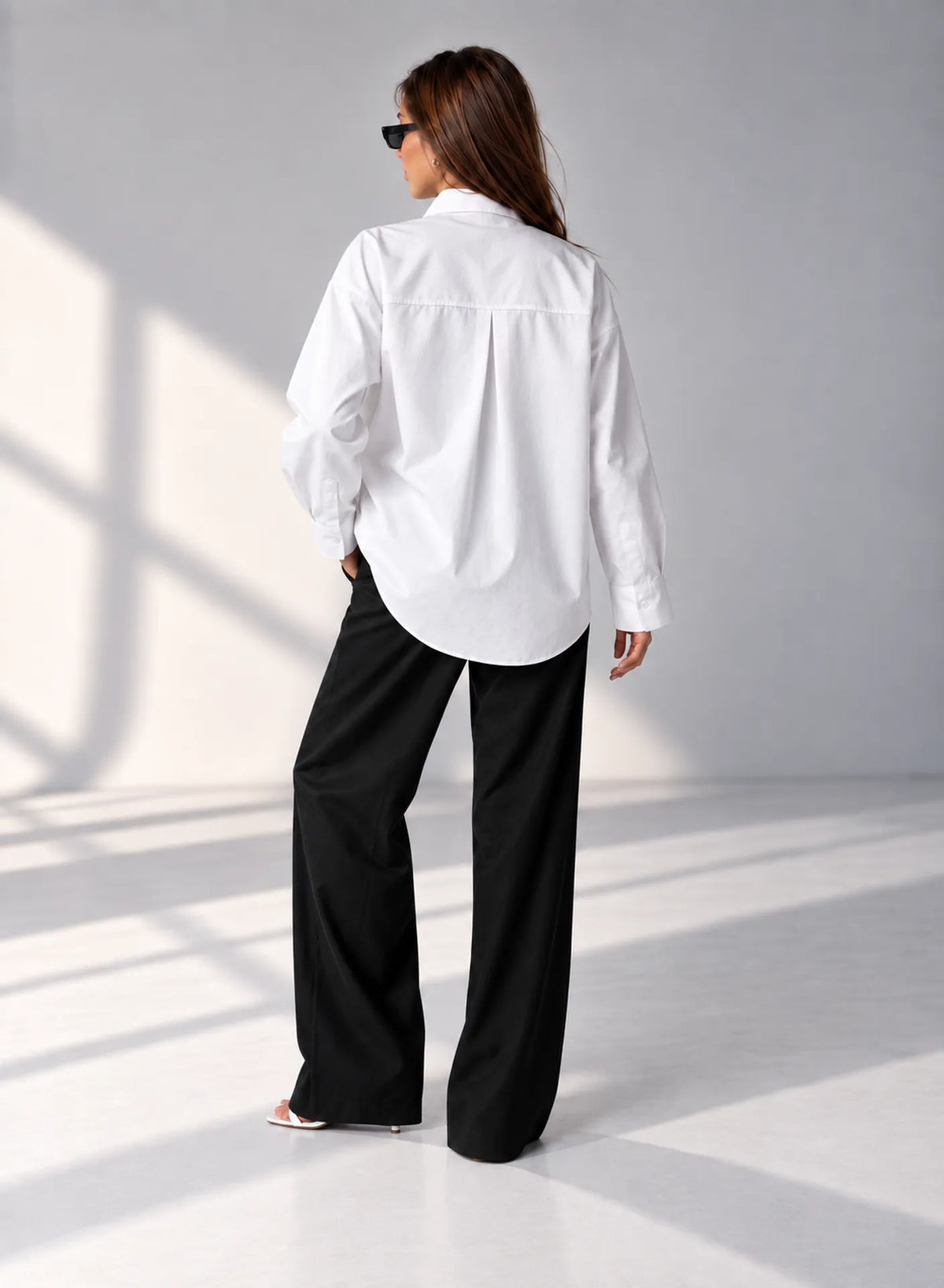 White Poplin Oversized Shirt