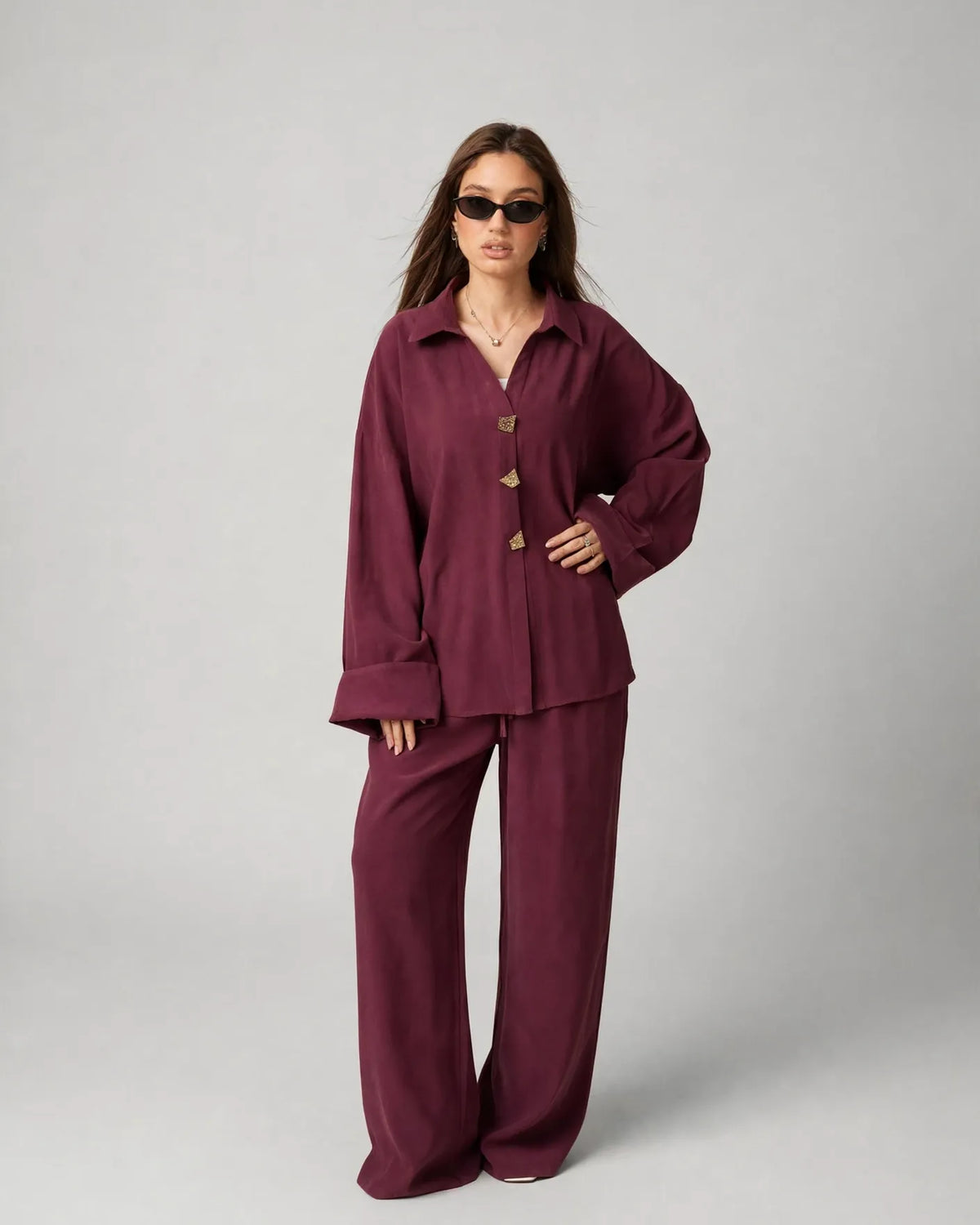 Burgundy Cobra Co-ord Set