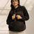 Black Oversized Plain Hoodie