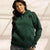 Dark Olive Oversized Plain Hoodie