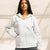 White Oversized Zipped Hoodie