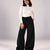 Black Balloon-Fit Wide-Leg Sweatpants
