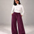 Plum Balloon-Fit Wide-Leg Sweatpants