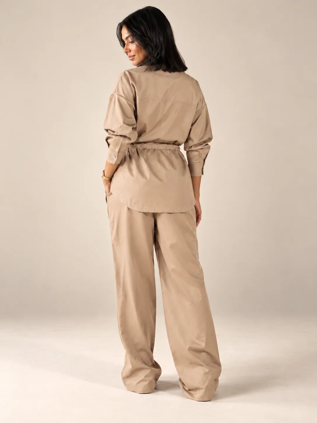 Coffee Tie-Waist Pockets Set