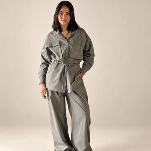 Mint Tie-Waist Pockets Set
