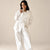 White Tie-Waist Pockets Set