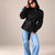 Black Belted Gabardine Jacket