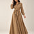 Coffee Velvet Tied Dress
