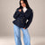 Navy Belted Gabardine Jacket