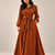 Orange Velvet Tied Dress