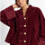 Burgundy Textured Velvet Japanese Set