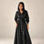 Black Faux Leather Belted Maxi Dress