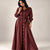 Burgundy Faux Leather Belted Maxi Dress