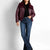 Burgundy Faux Leather Fur Collar Jacket