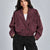 Burgundy Suede-Effect Jacket