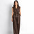 Dark Brown Faux Leather Belted Vest