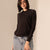 Black Long Sleeves Pure Cotton Basic