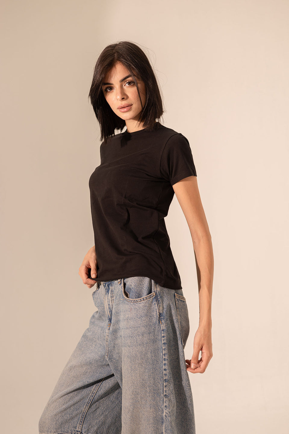 Black Pure Cotton Basic