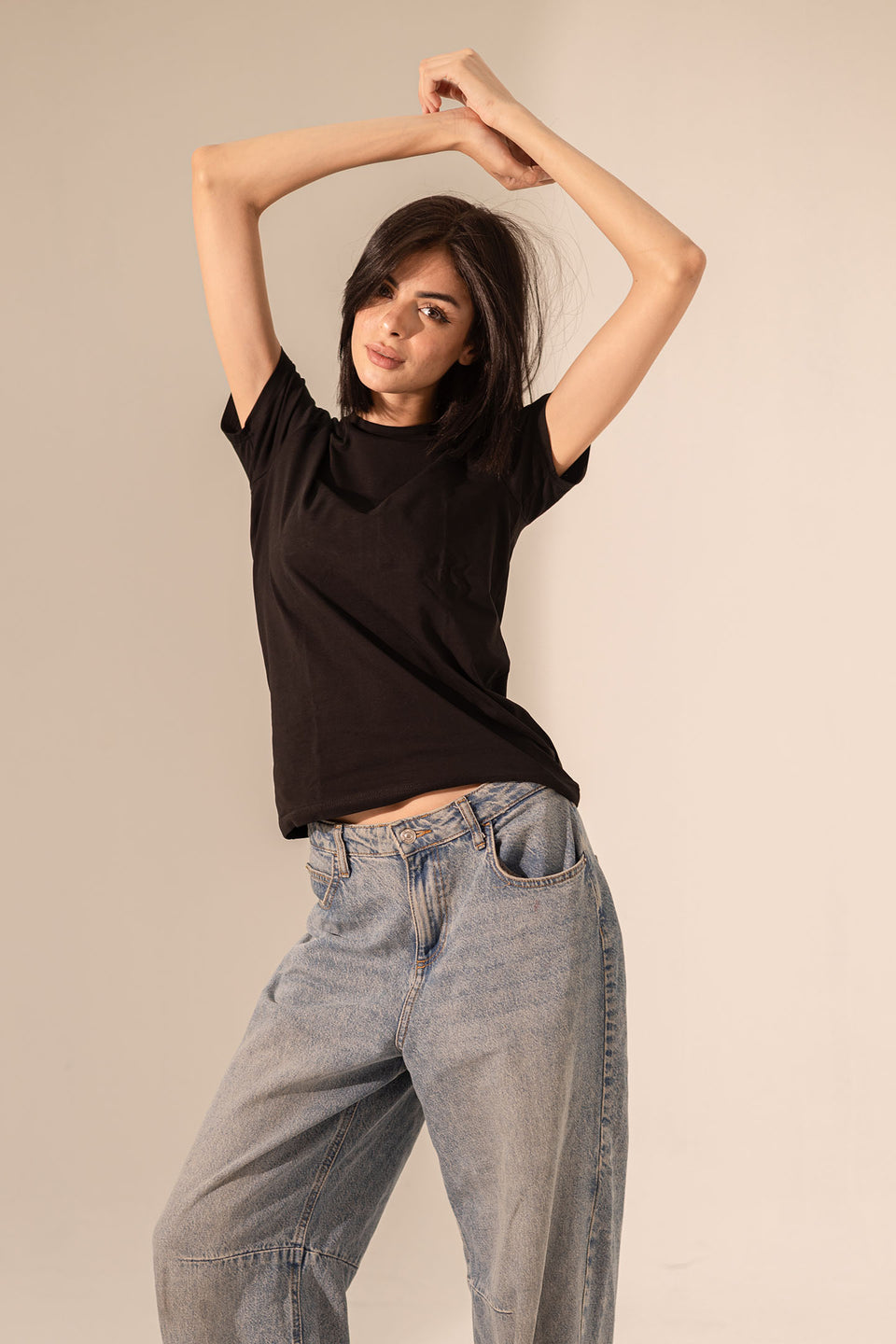Black Pure Cotton Basic