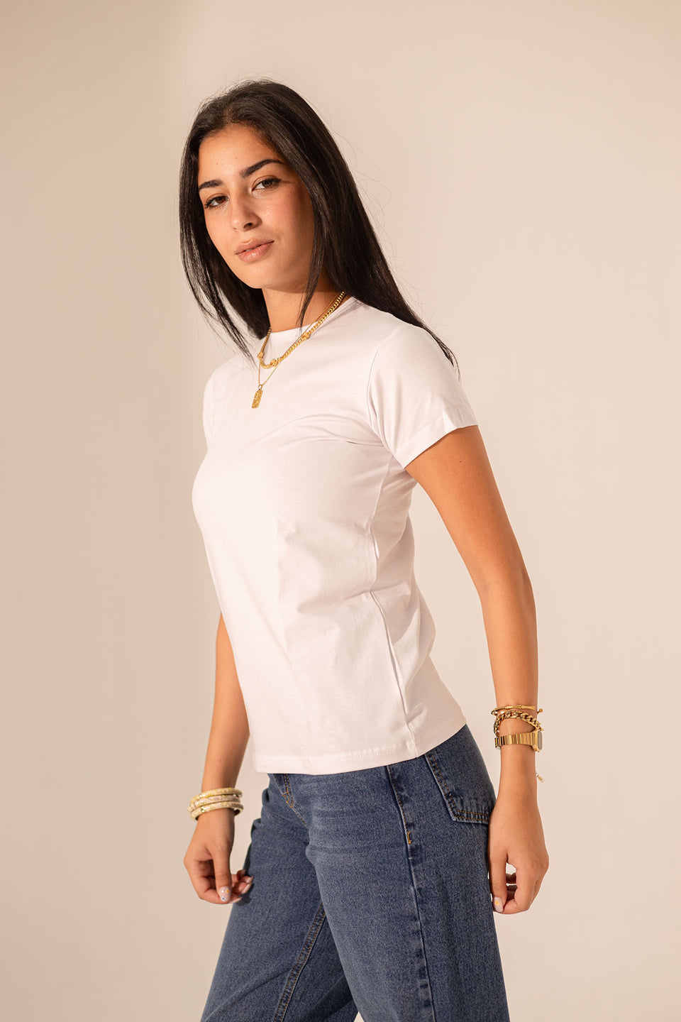 White Pure Cotton Basic