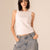 White Sleevless Pure Cotton Basic
