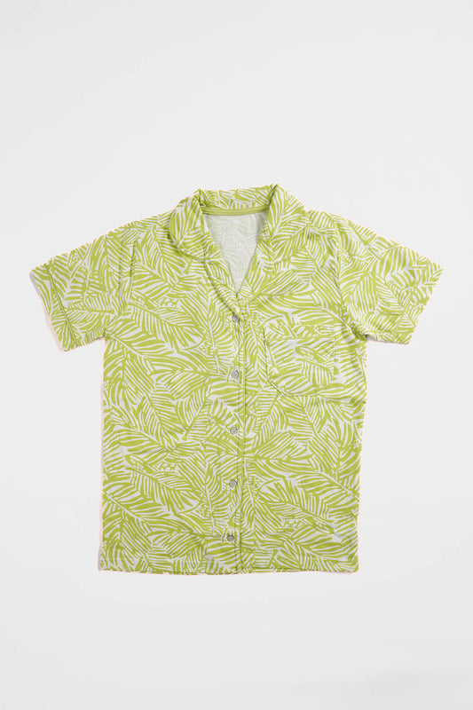 Tied Crew Patterned Summer Pajamas