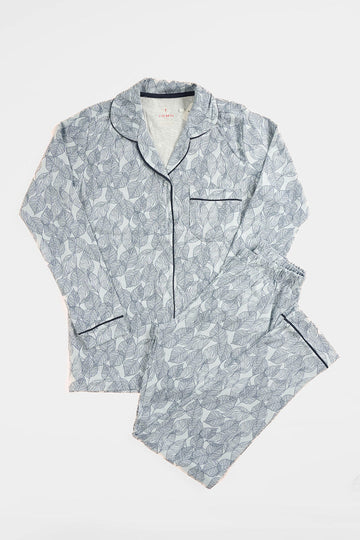 Tied Crew Patterned Summer Pajamas