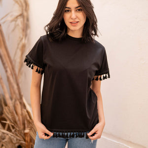 Black Tassels T-shirt