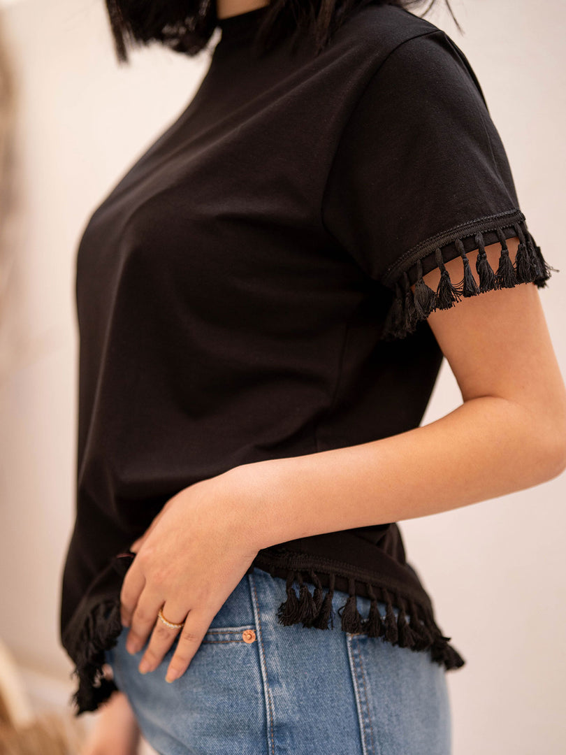 Black Tassels T-shirt
