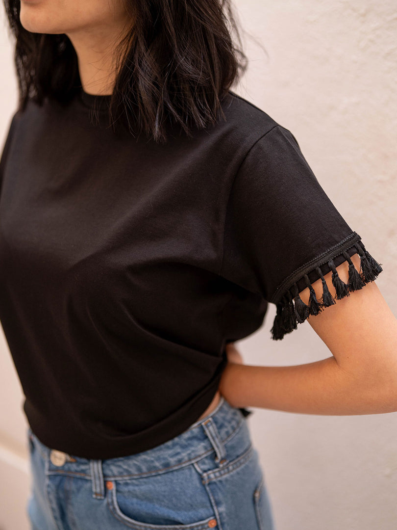 Black Tassels T-shirt