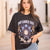 Black Oversize Printed T-shirt