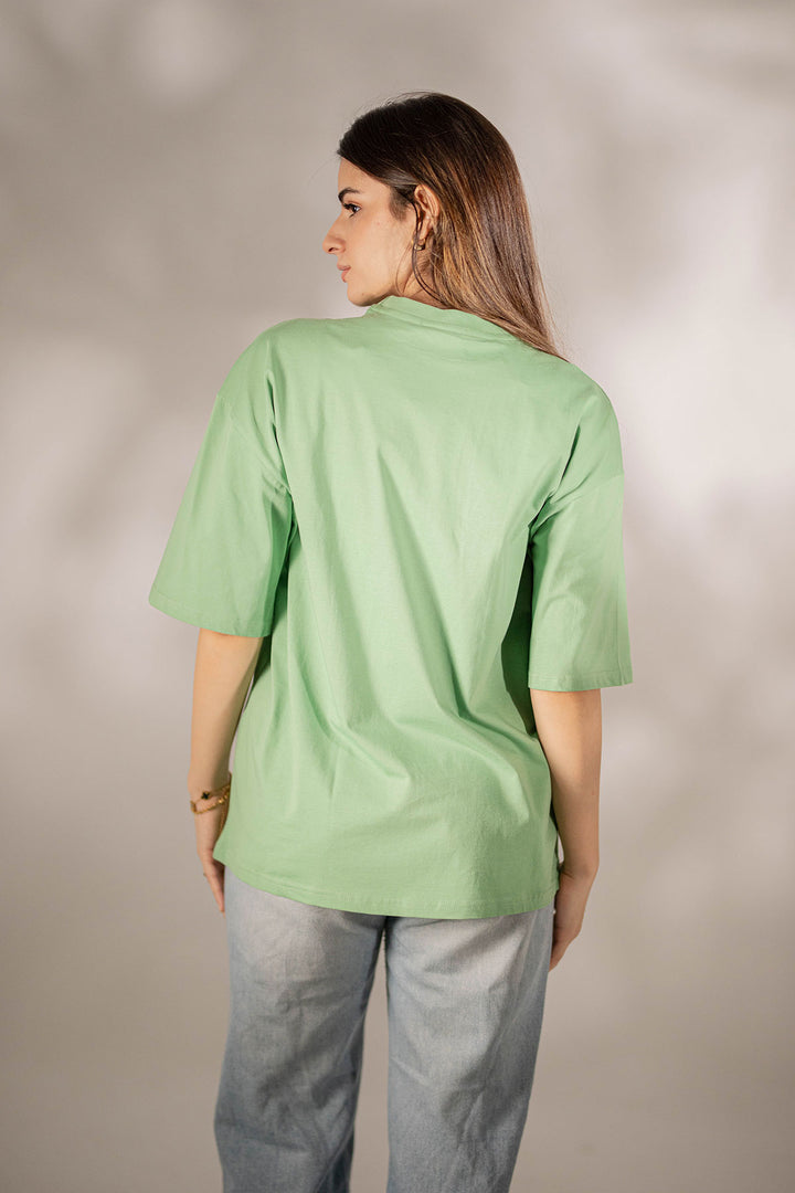 MintGreen Oversize Printed T-shirt