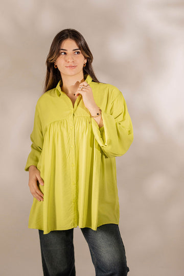 Lime Puffy Blouse