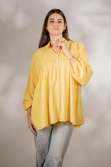 Yellow Puffy Blouse