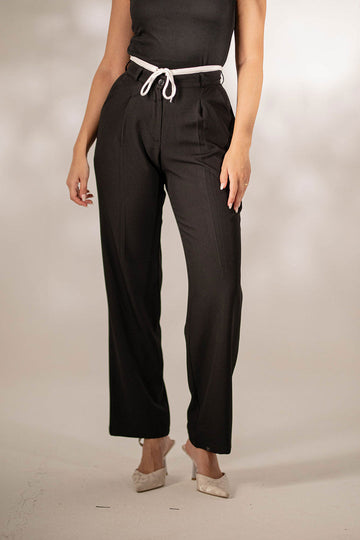 Black Formal Tied Pants