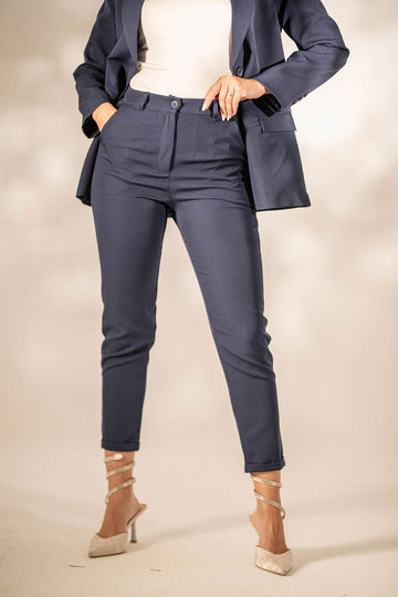 Blue Formal Modern Fit Pants