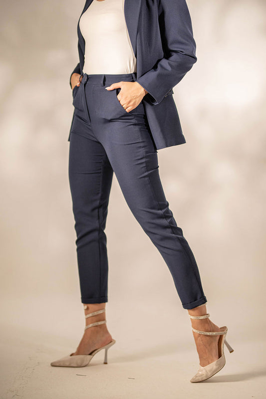 Blue Formal Modern Fit Pants