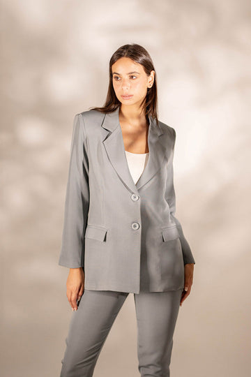 Grey Formal Modern Fit Blazer